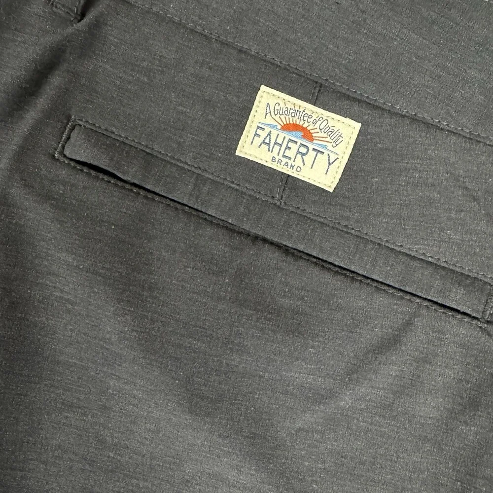 FARHETY All Day Shorts Men’s 35 Charcoal‎ 7” Beach Casual Preppy